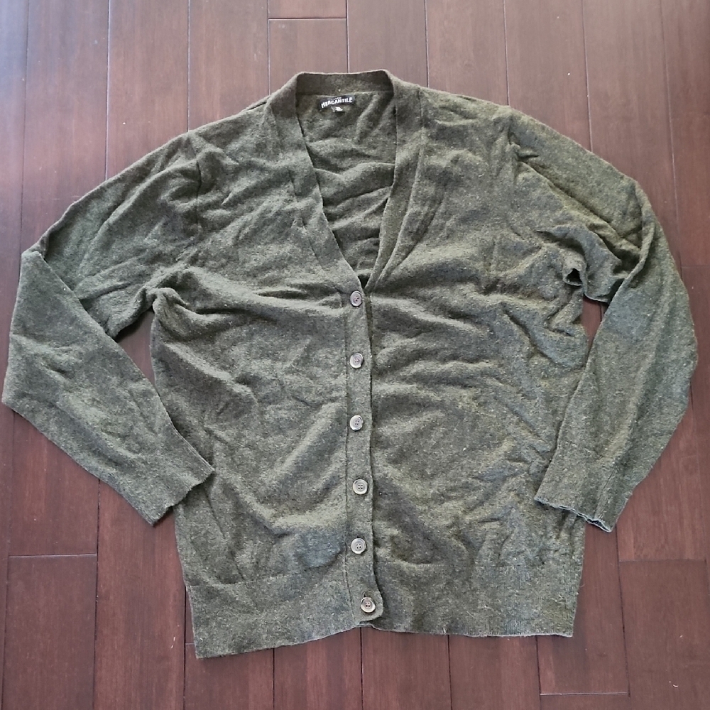 J.Crew Mercantile Green Cardigan Sweater